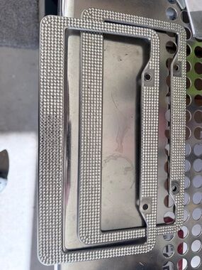 Sparkling stone license plate frames